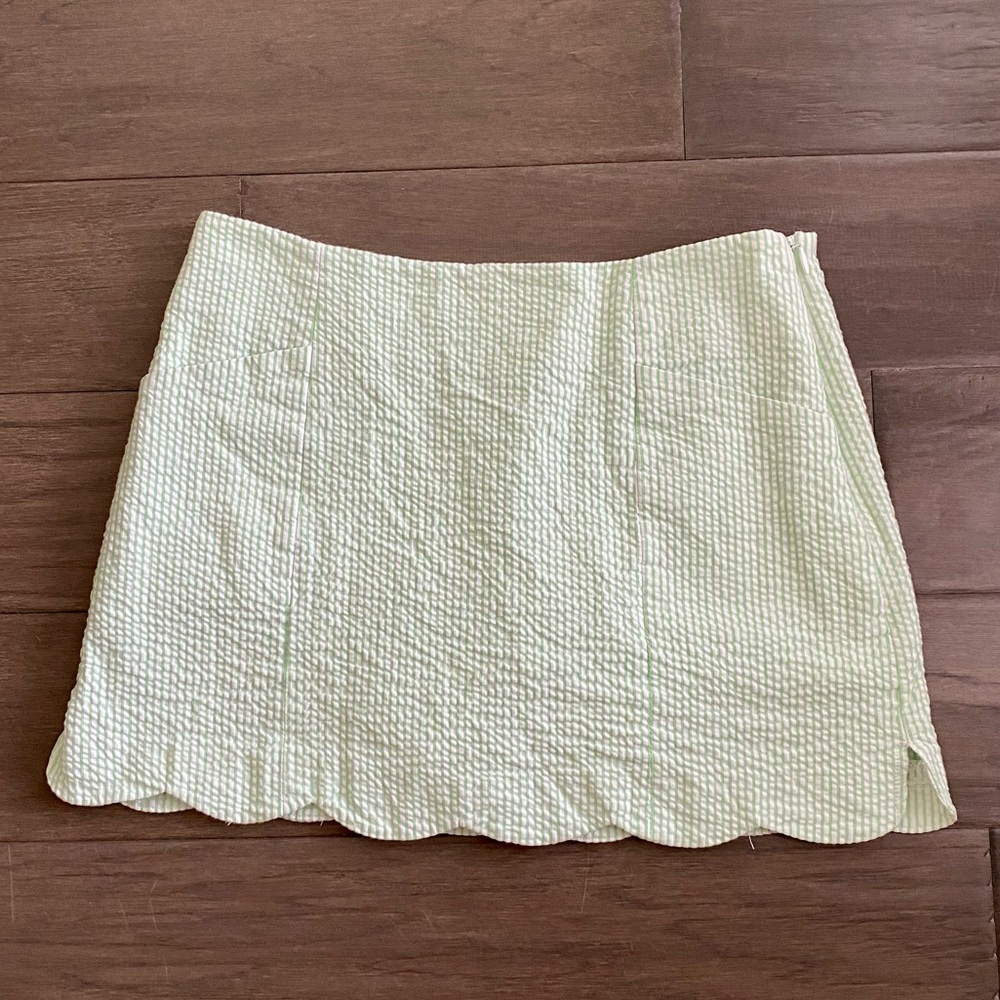 Lilly Pulitzer Seersucker Scallop Skirt